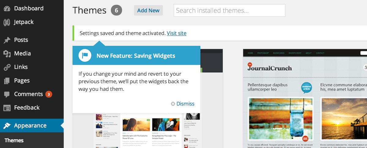 Quick Tip: WordPress Saves Your Widgets