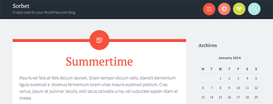 Sorbet: A Free WordPress Theme From Automattic