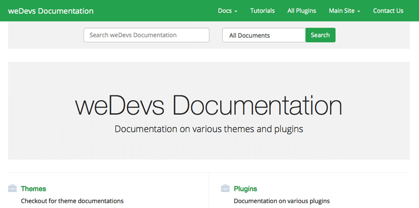 weDocs: A Free WordPress Documentation Theme Based on Bootstrap