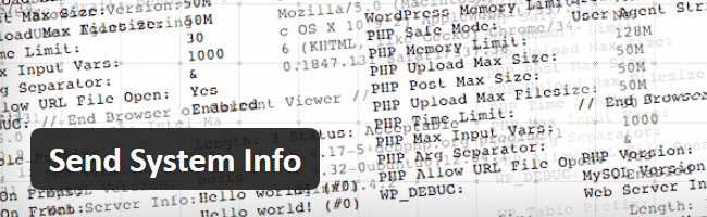 The Send System Info WordPress Plugin Helps Make Troubleshooting Easier