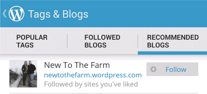 WordPress for Android 2.9 Debuts Blog Discovery Feature