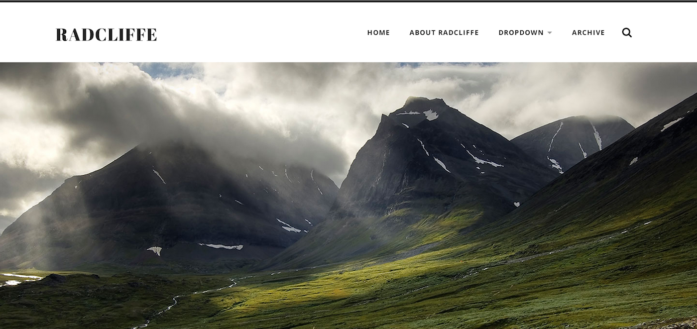 Radcliffe: A Free Image-Heavy WordPress Theme for Writers