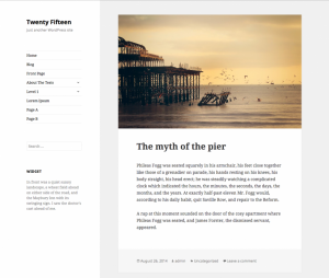 TwentyFifteen Two-Column Layout