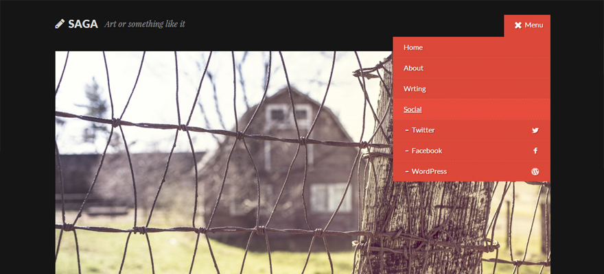 Saga: A Free WordPress Theme for Writers from Theme Hybrid