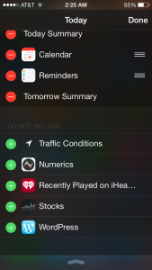 Adding WordPress to The Notifcation Center