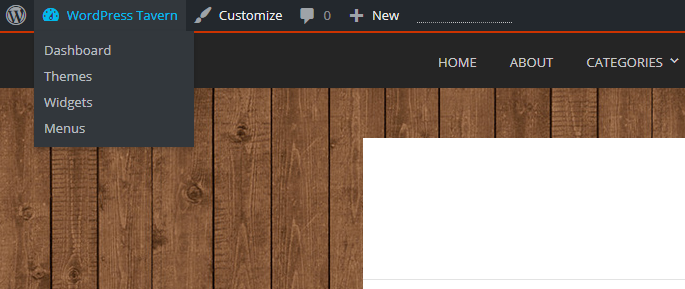 WordPress 4.3 Moves Customize to Its Own Top-level Menu in the Admin Bar