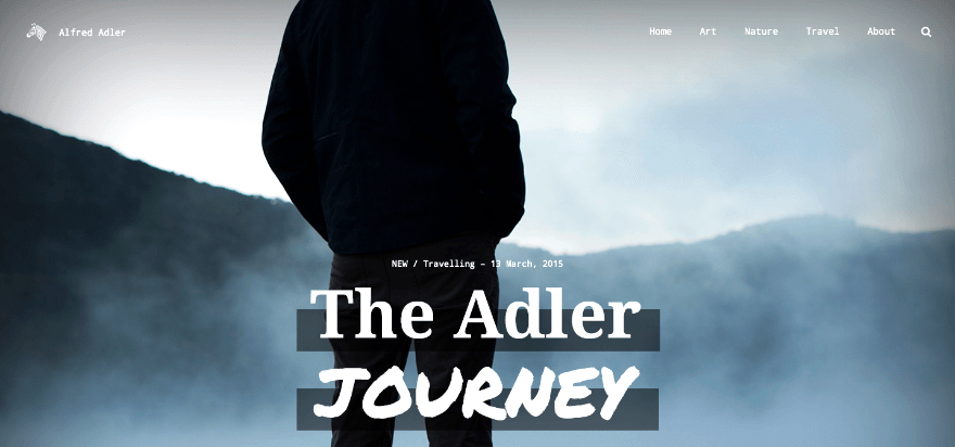 Adler: A Unique Personal Blogging Theme for WordPress
