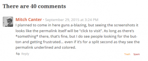 Comments With Epoch Enabled