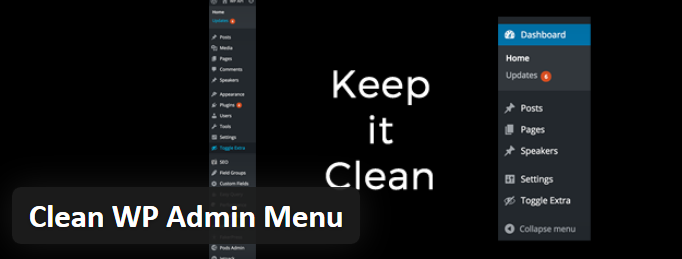 Easily Hide Menus in WordPress With The Clean WP Admin Menu Plugin
