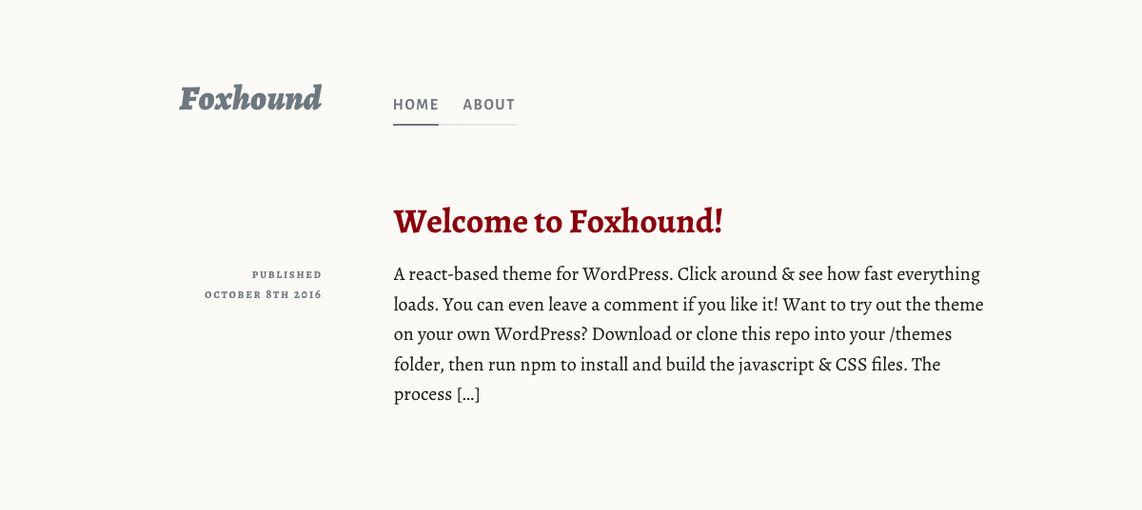 Foxhound Is the First REST API Powered Theme on WordPress.org