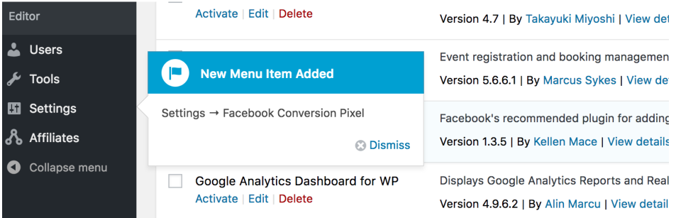 New WordPress Plugin Shows Users Where a Plugin’s Settings Link Is Upon Activation