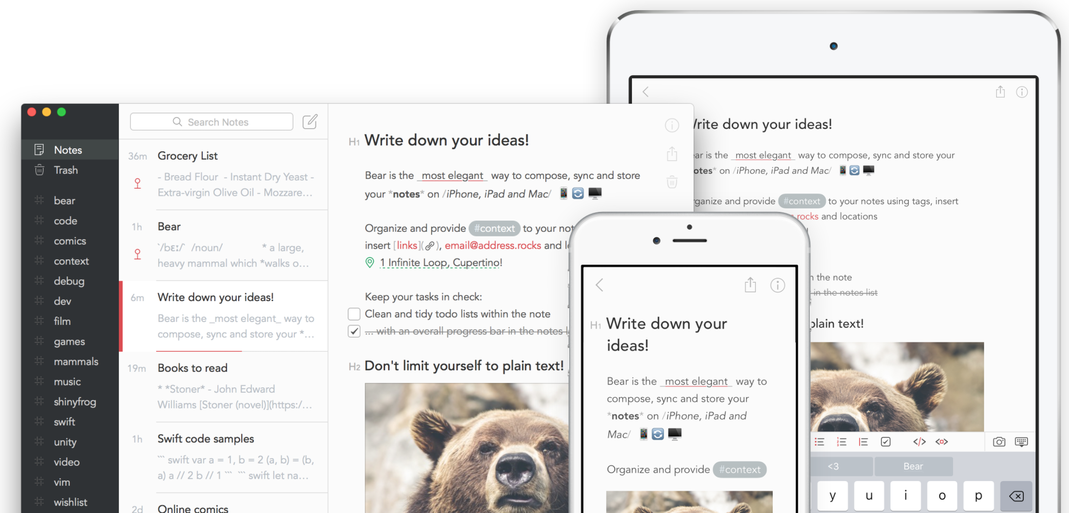 Bear App Adds WordPress Publishing Integration for iOS
