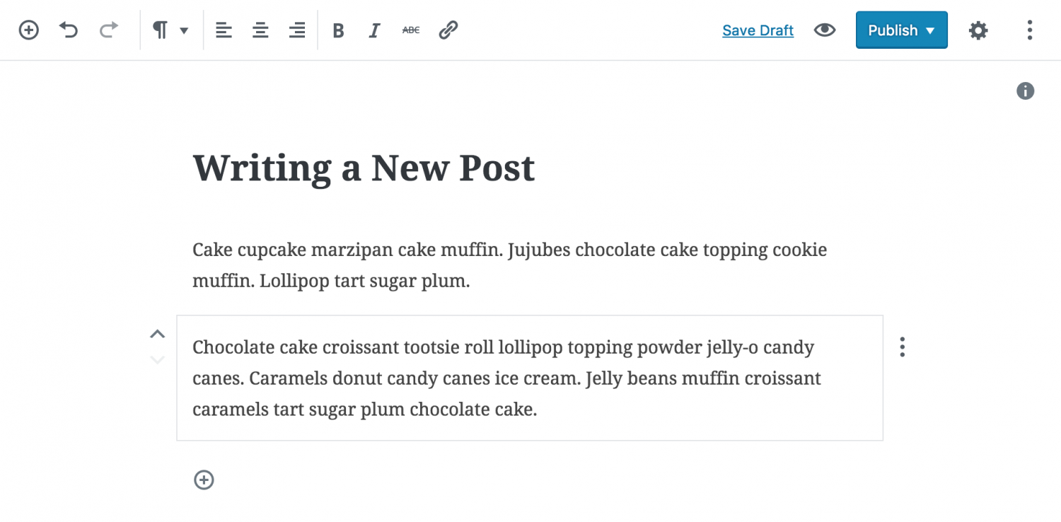 Gutenberg 1.6 Improves Writing Experience, Moves Block Toolbar to the Top of the Editor
