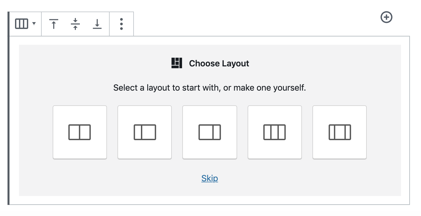 Gutenberg 6.0 Adds Layout Picker to Columns Block