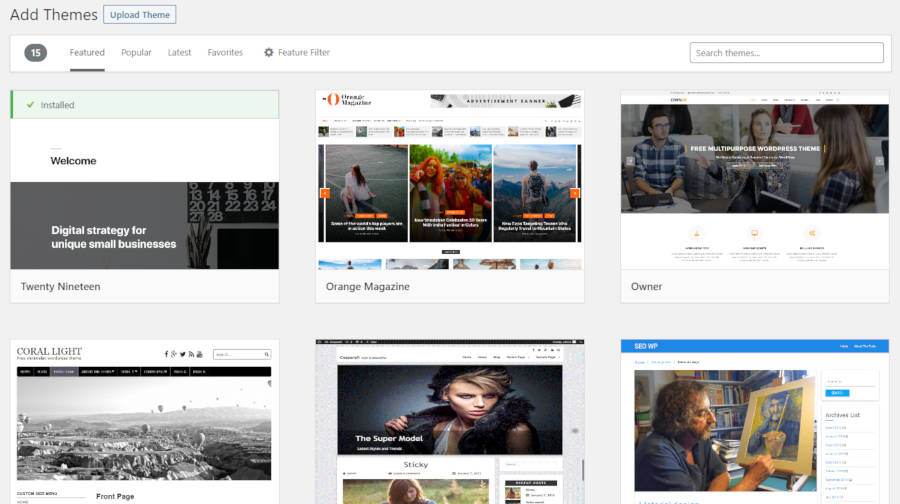 Curated List of Featured Themes Coming to the Theme Directory
