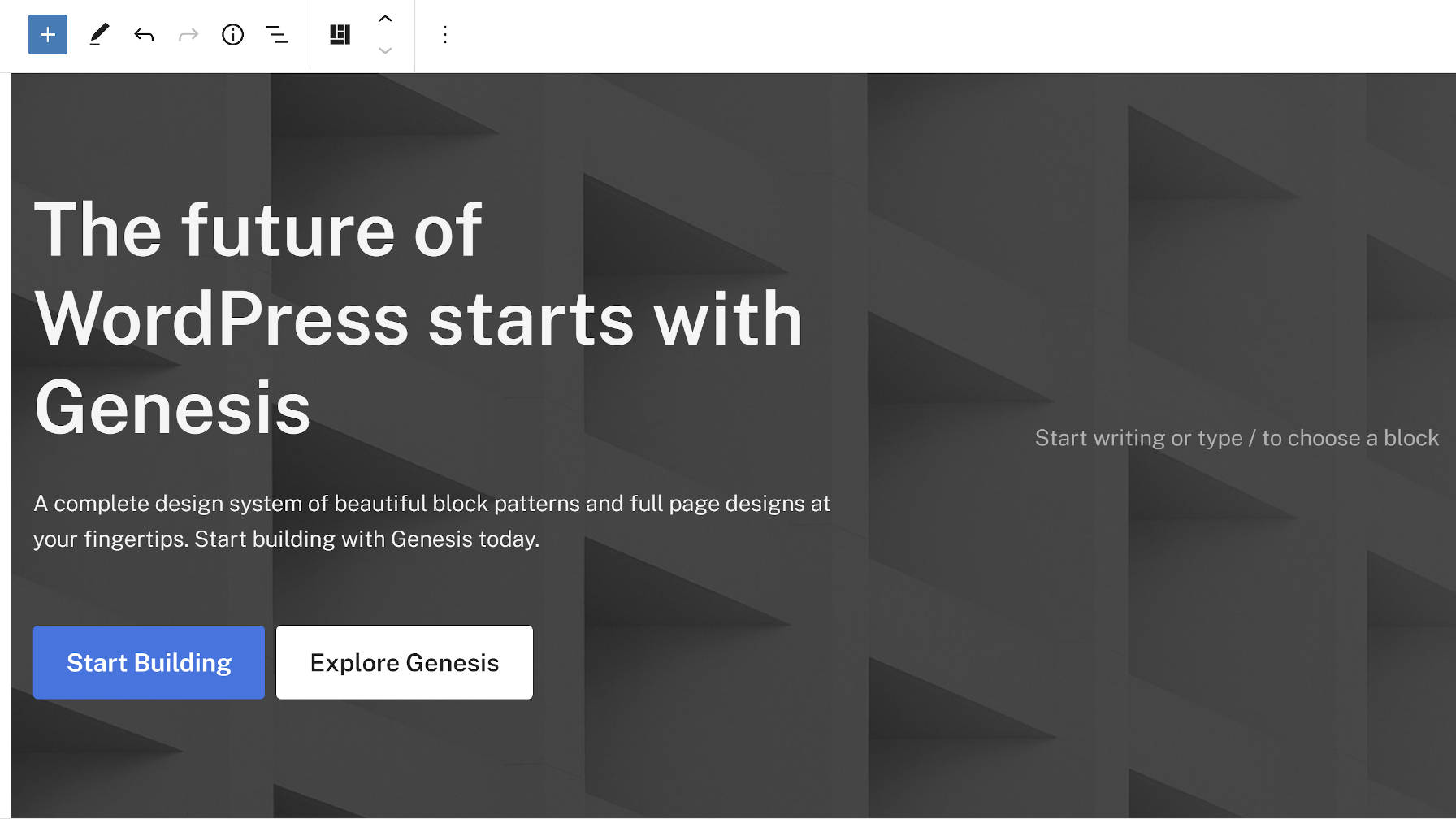 Genesis Block Theme Beta, StudioPress Pursuing a Block-First Future