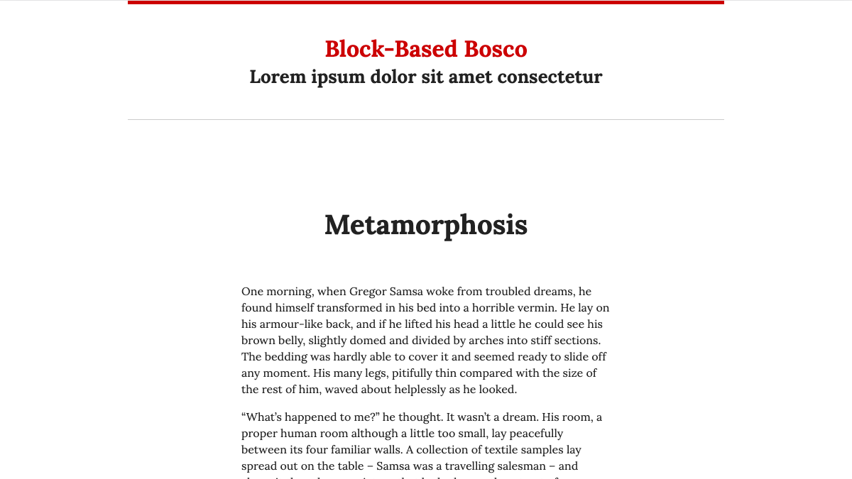 Block-Based Bosco, Second Full-Site Editing Theme Lands in the WordPress Directory