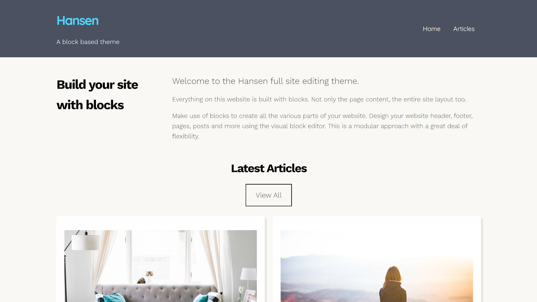 Build a Full WordPress Site via Block Patterns With the Hansen Theme