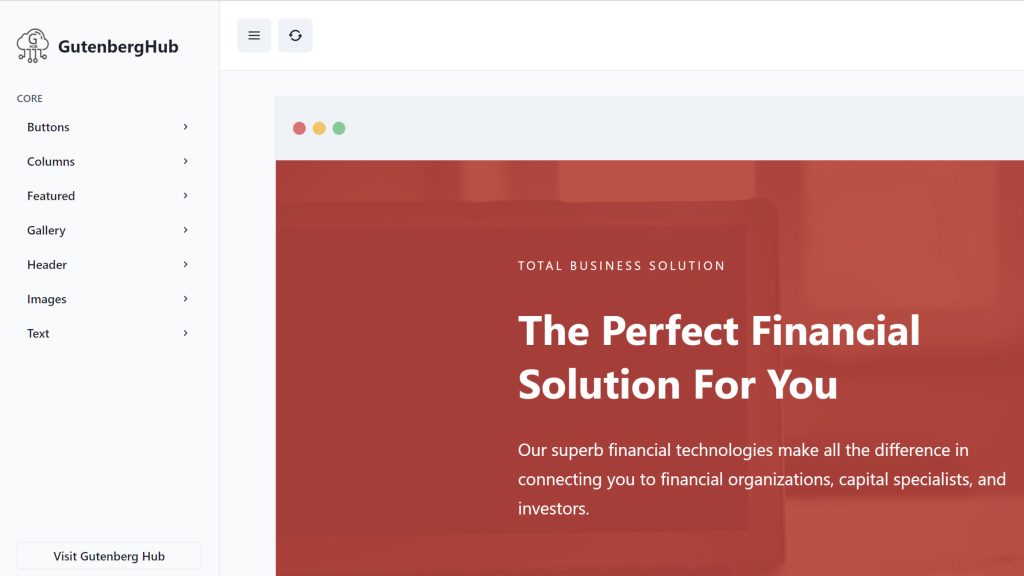 Gutenberg Hub Launches an Online Page Builder App Using WordPress Patterns