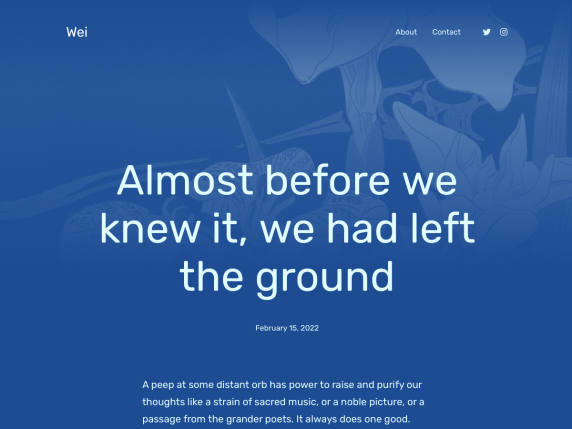 Wei: A Free Minimalist WordPress Theme from Rich Tabor