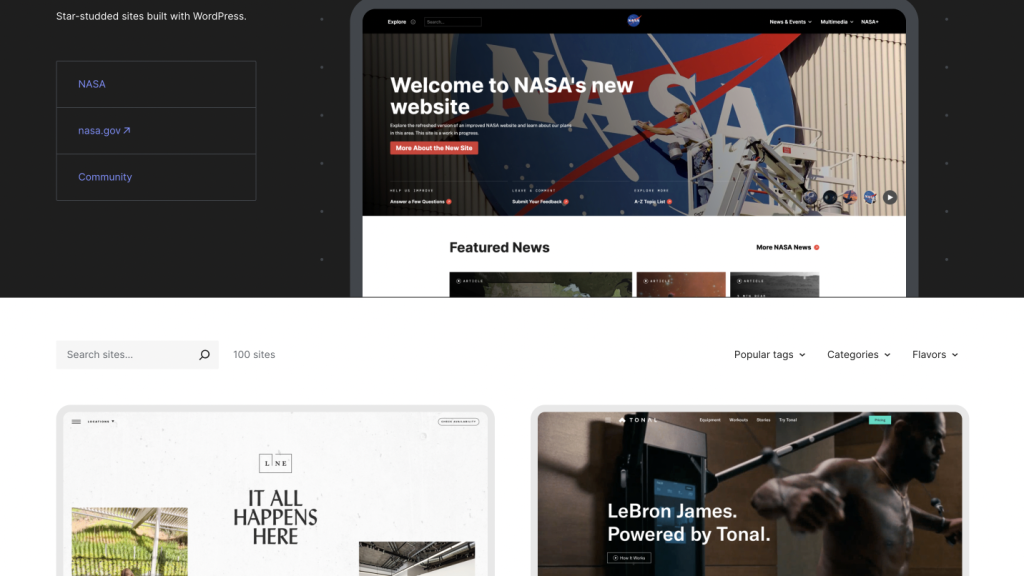 WordPress Relaunches Showcase Powered by Blocks